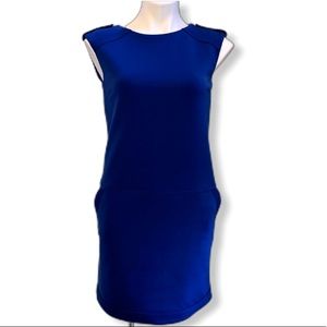 Sleeveless Wool Royal Blue Dress - Sz M